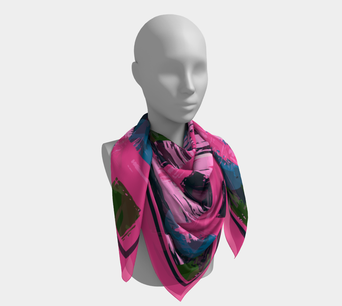 Pink abstraction. Scarf