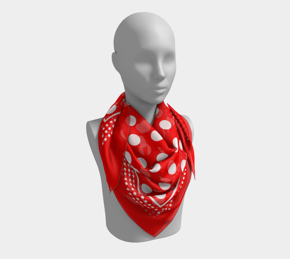 Dots. Red Scarf