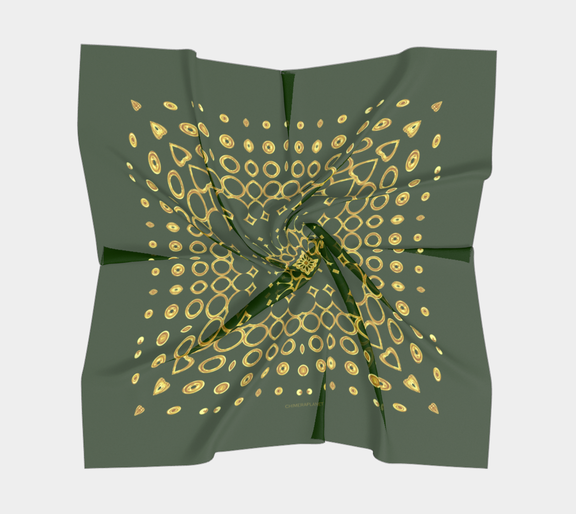 Green Abstract Scarf