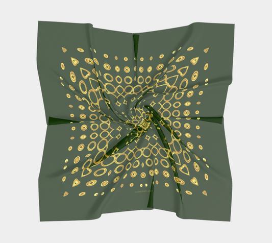 Green Abstract Scarf