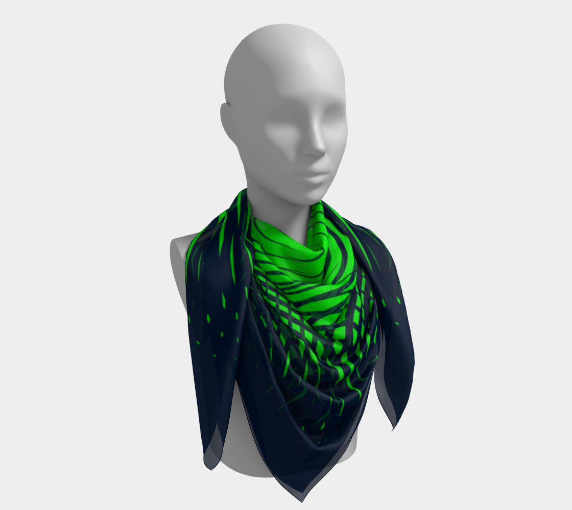 Abstract forms. Green Scarf