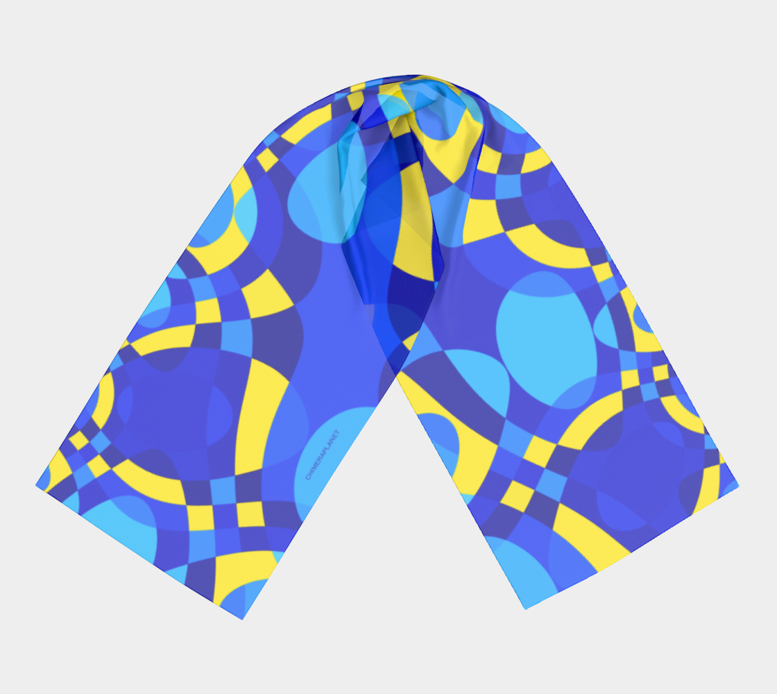 Sky and sun colors.  Long Scarf - Exclusive design by Art Mania!