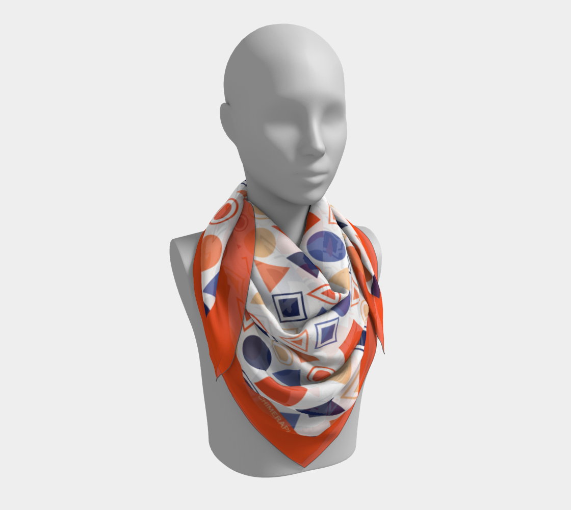 Colorful geometry. Square Scarf