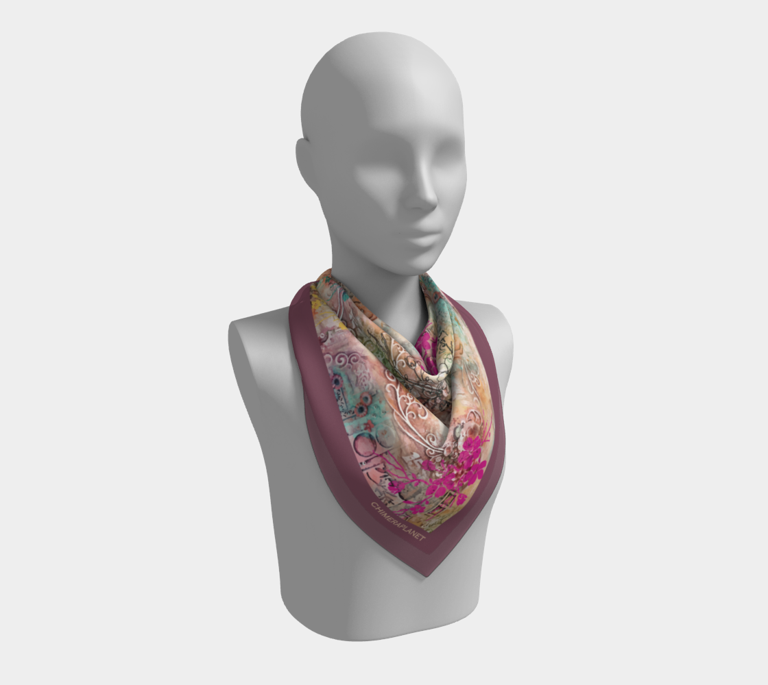 Elegant bordo. Square Scarf