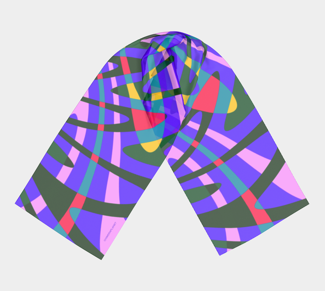 Tropical fest. Violet Long Scarf - Exclusive design by Art Mania!