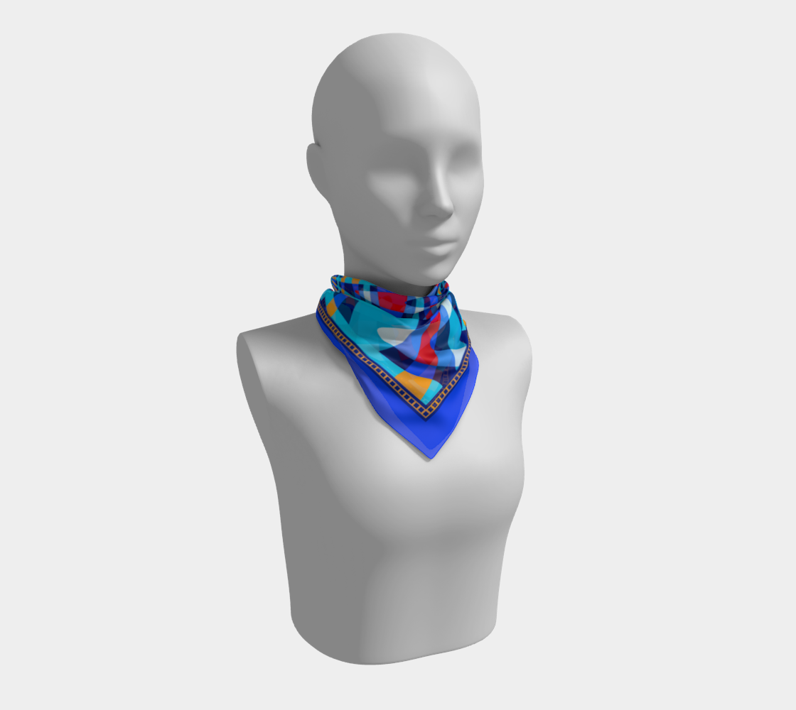 Tropical fest. Light Blue Scarf