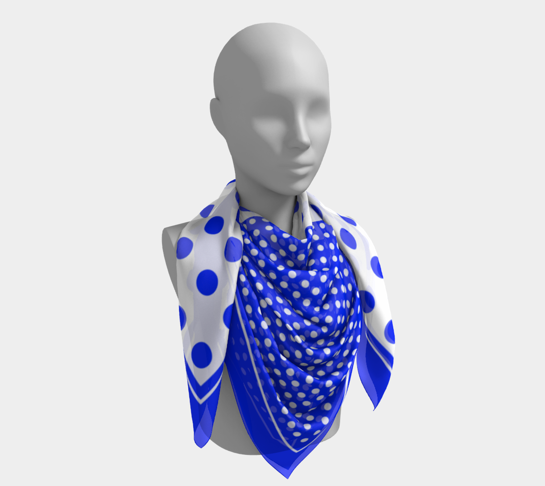 Dots. Blue Scarf