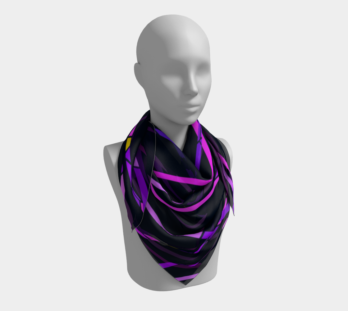 Colorful mosaic. Violet lines. Scarf