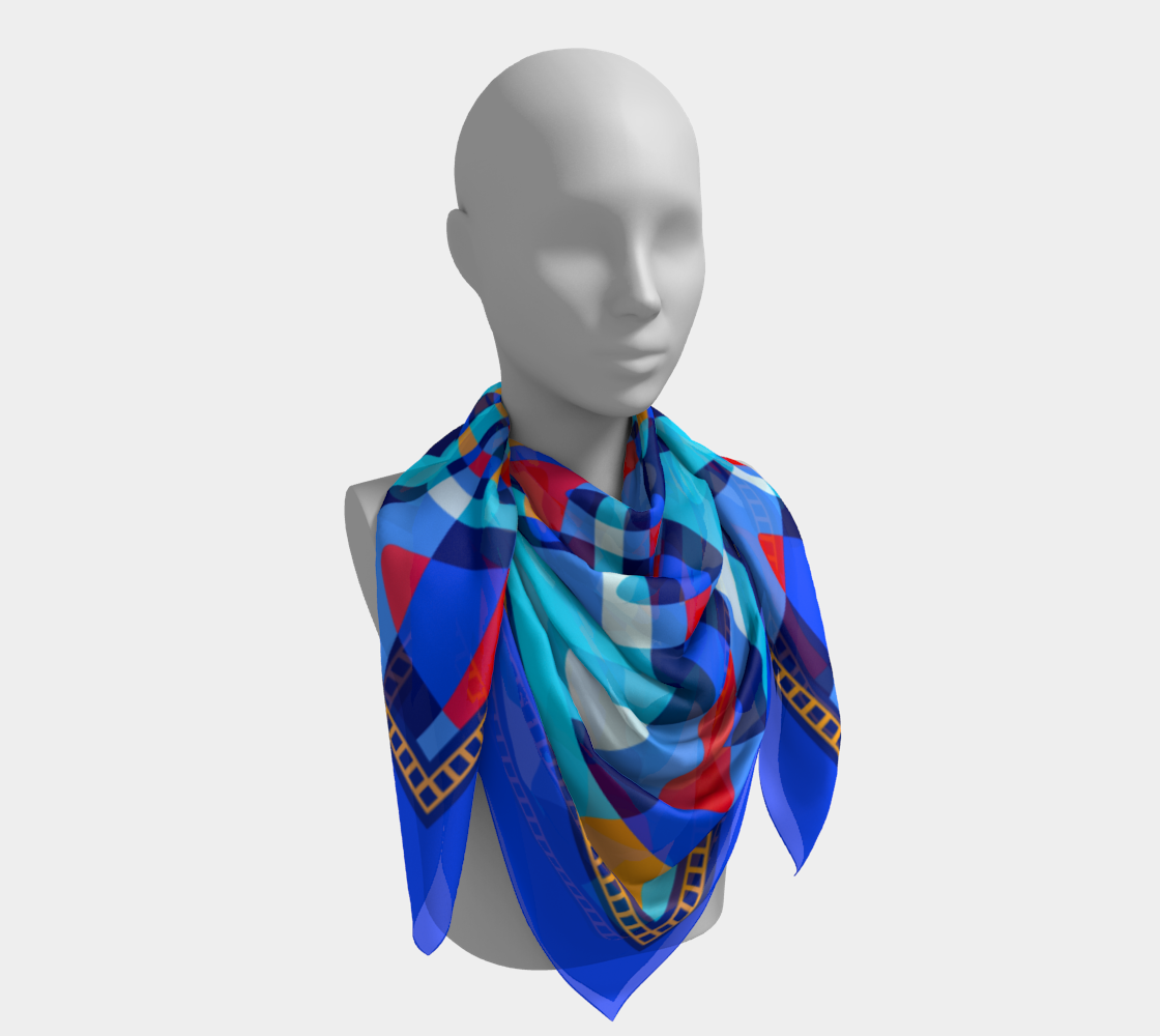 Tropical fest. Light Blue Scarf