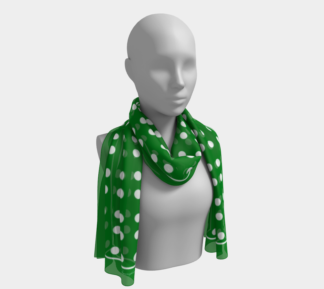 Circles. Green Long Scarf - Exclusive design by Art Mania!