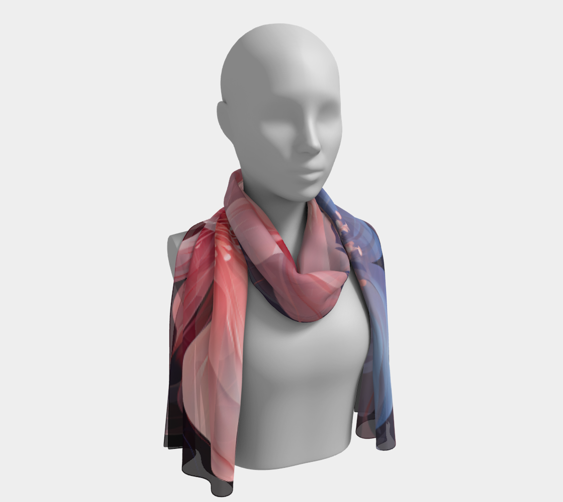 Exotic flowers. Long Scarf