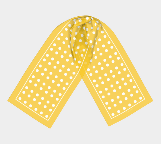 Circles. Yellow Long Scarf - Exclusive design by Art Mania!