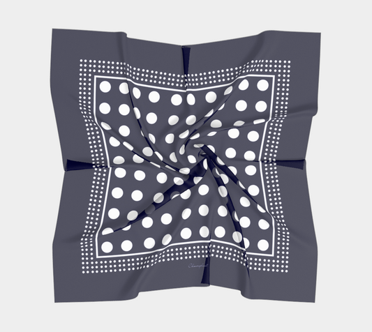 Dots. Deep Blue Scarf