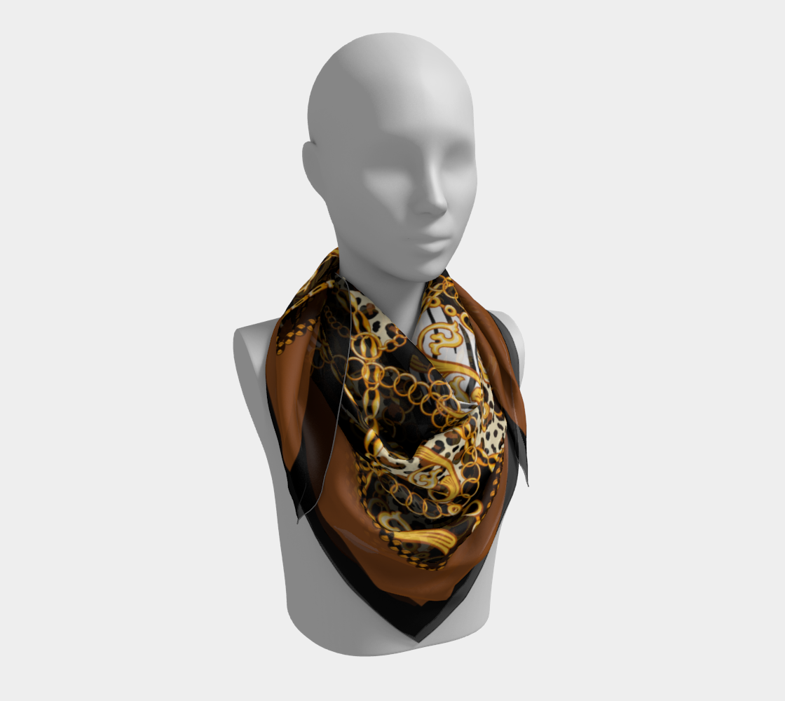 Abstract pattern with chain. Scarf