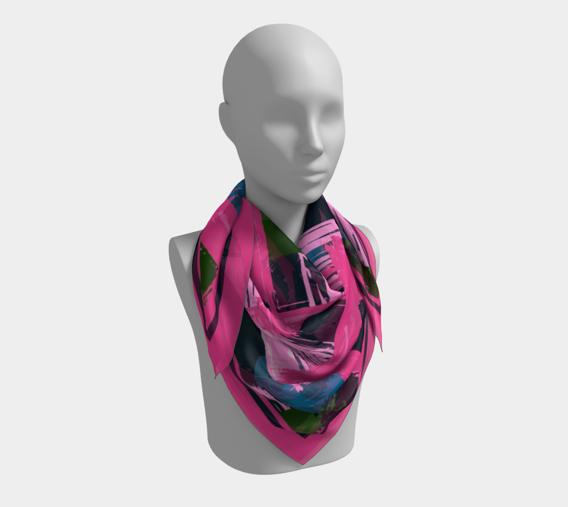 Pink abstraction. Scarf