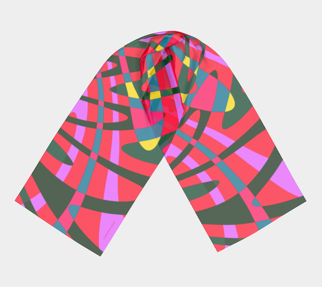 Tropical fest. Pink Long Scarf - Exclusive design by Art Mania!