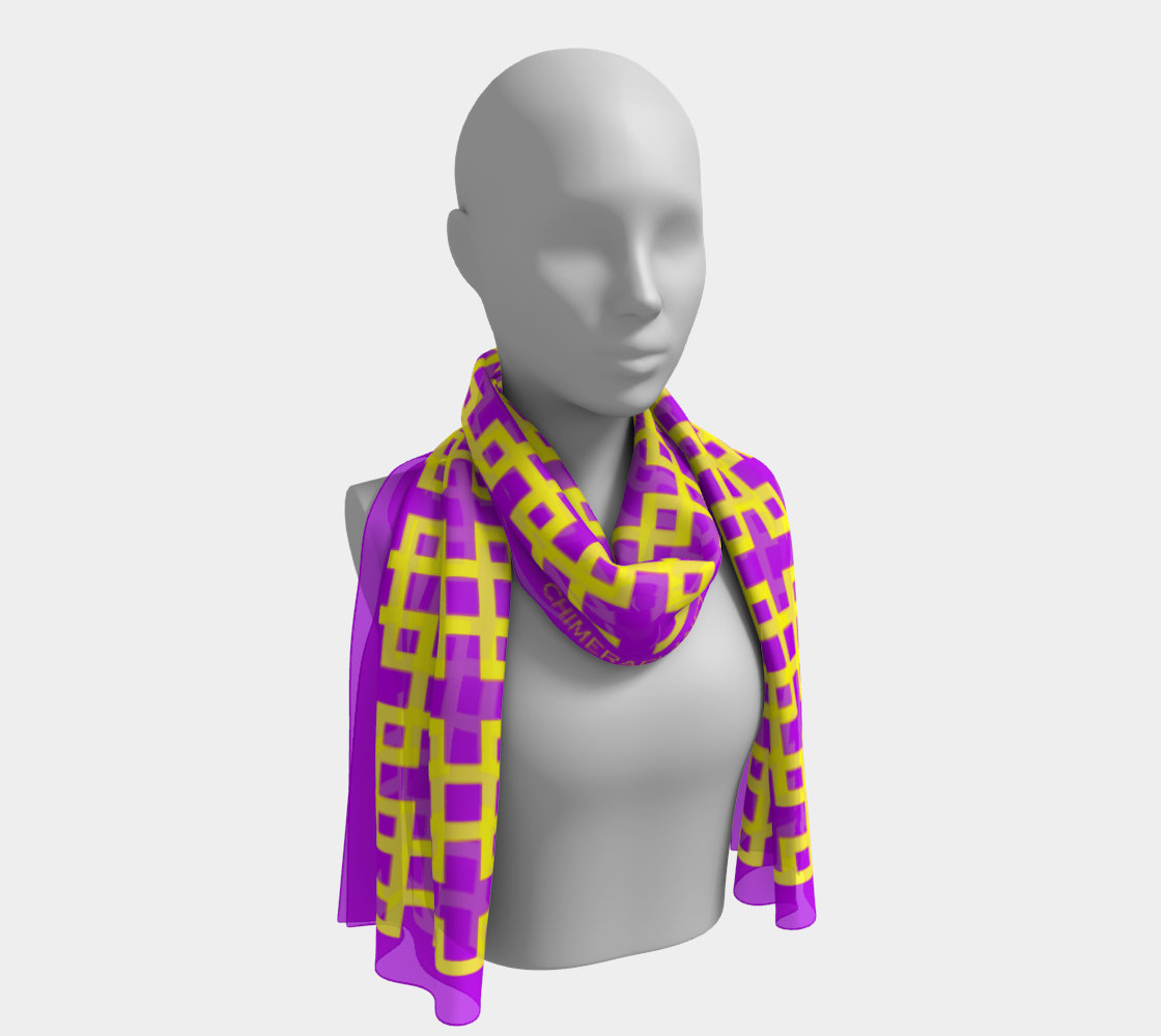 Square pattern. Violet Long Scarf - Exclusive design by Art Mania!