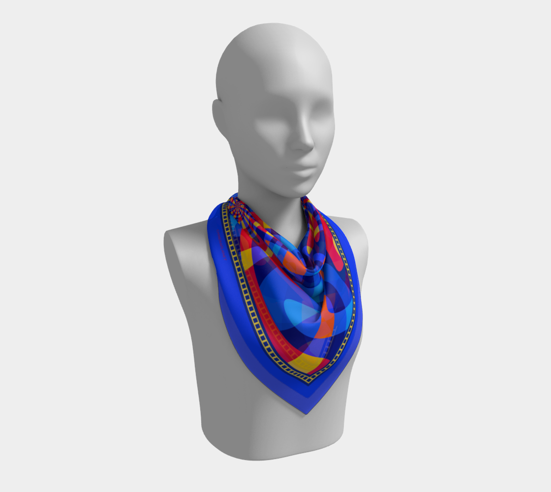 Tropical fest. Blue Scarf