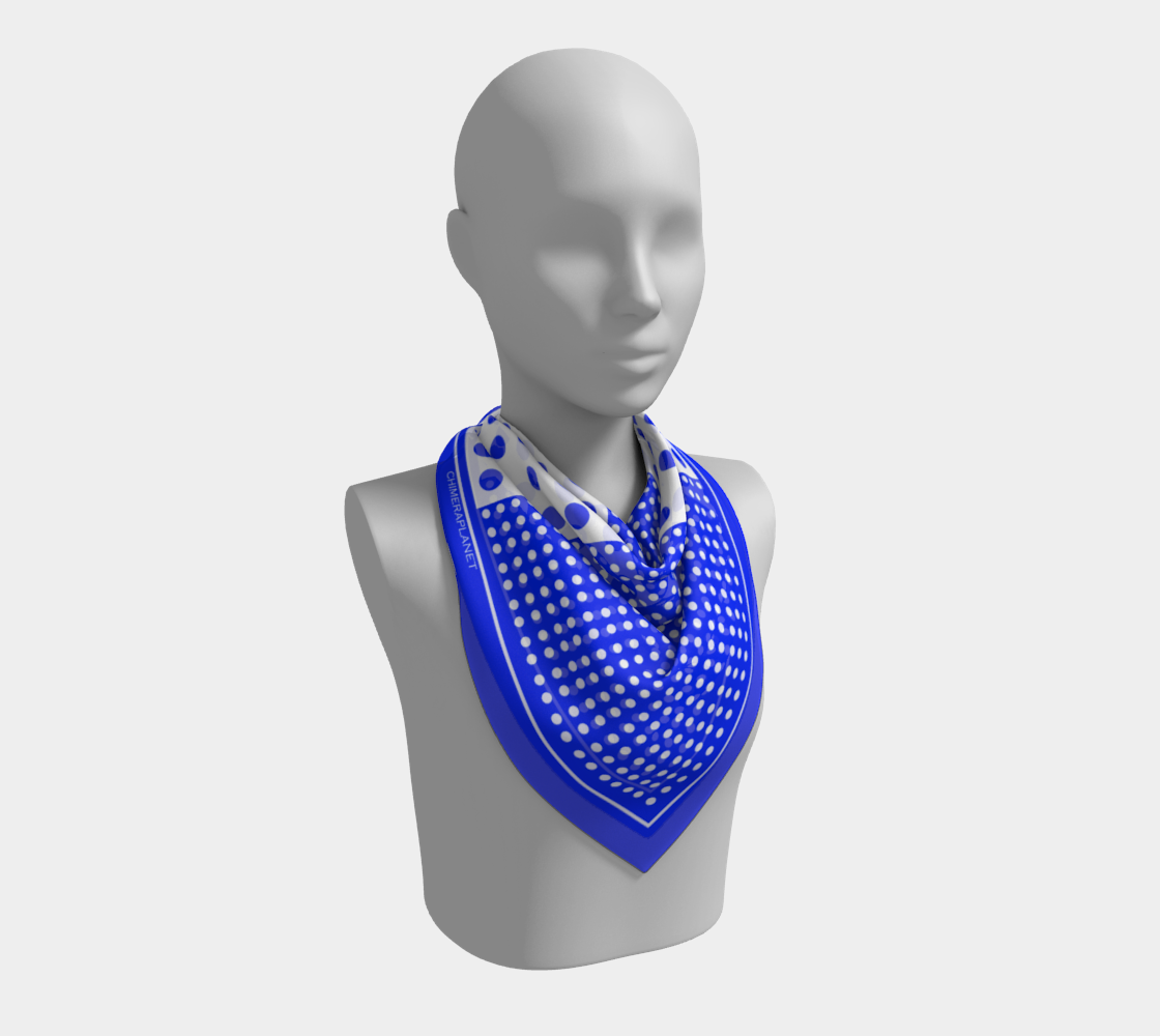 Dots. Blue Scarf