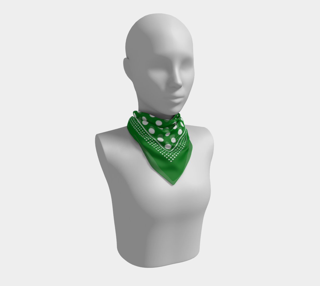 Dots. Green Scarf