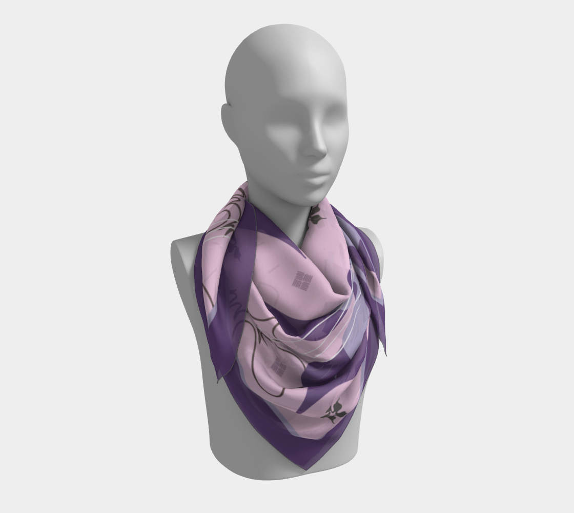 Violet flowers. Square Scarf