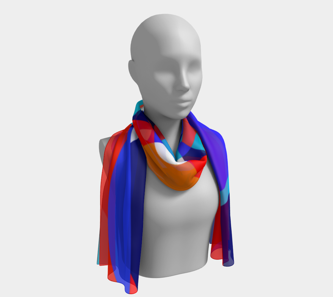 Colorful geometry. Long Scarf - Exclusive design by Art Mania!