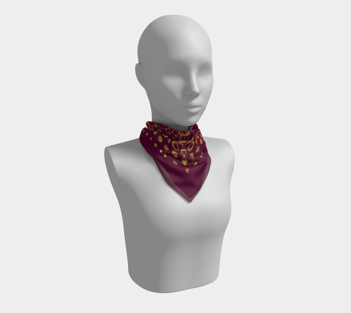 Abstract Bordo Scarf