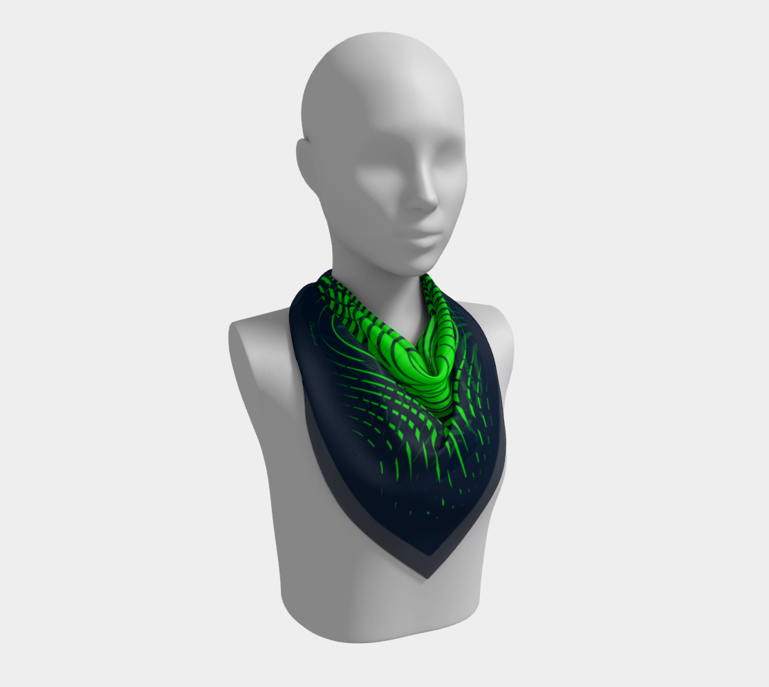 Abstract forms. Green Scarf