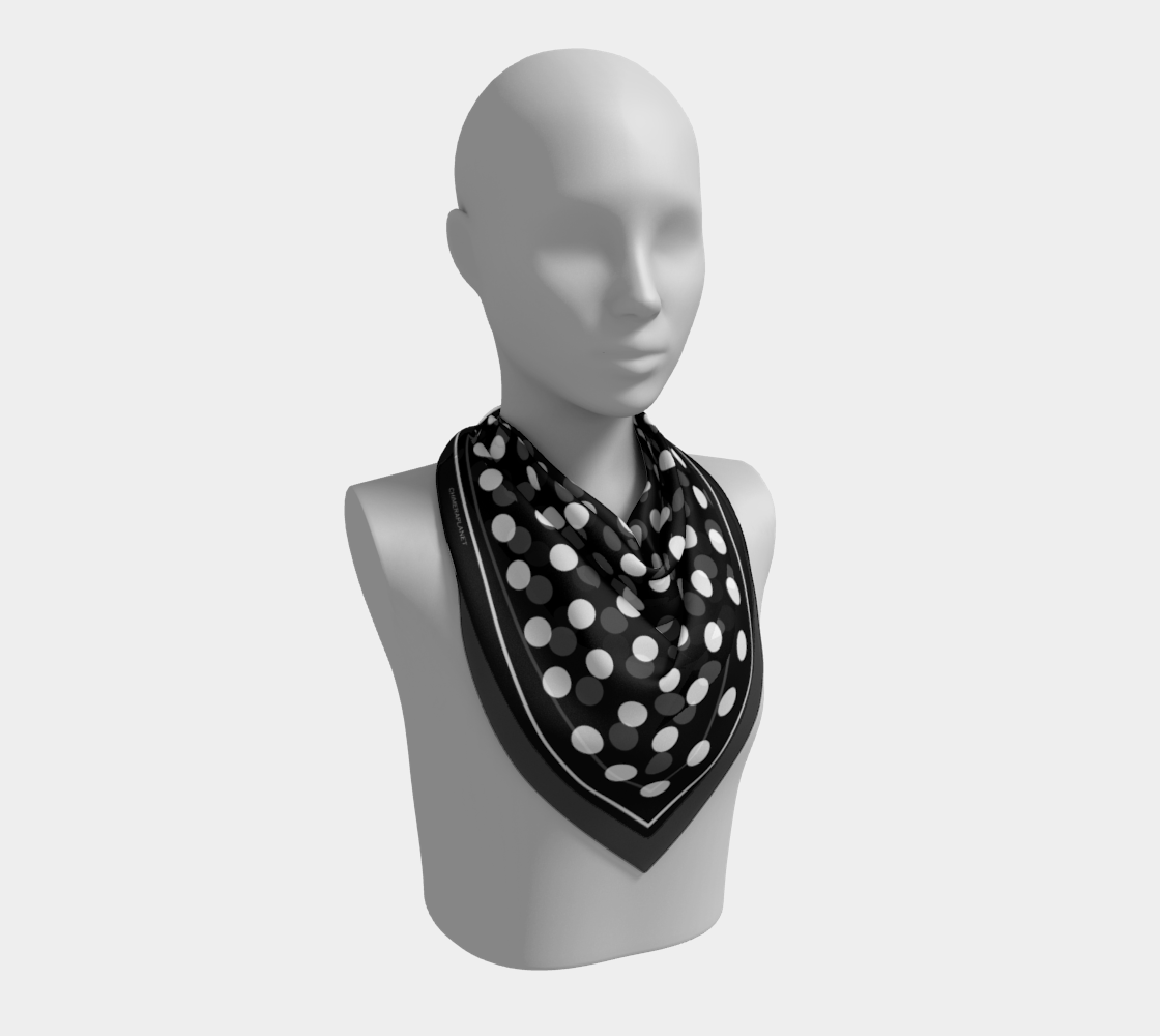 Black with white dots. Scarf