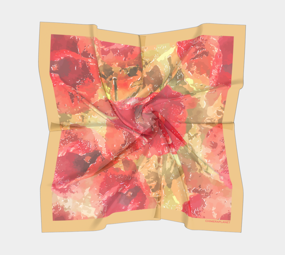 Poppies. Square Scarf