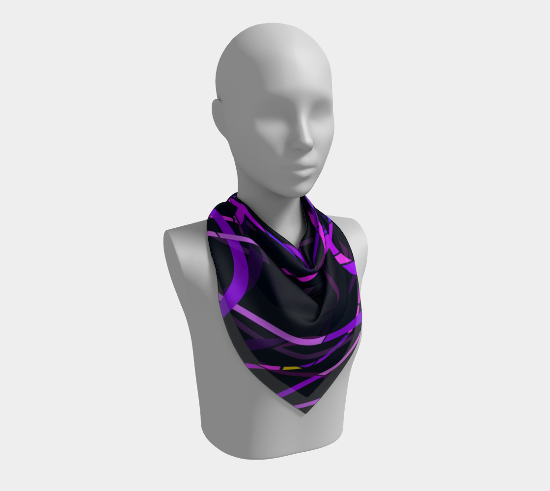 Colorful mosaic. Violet lines. Scarf