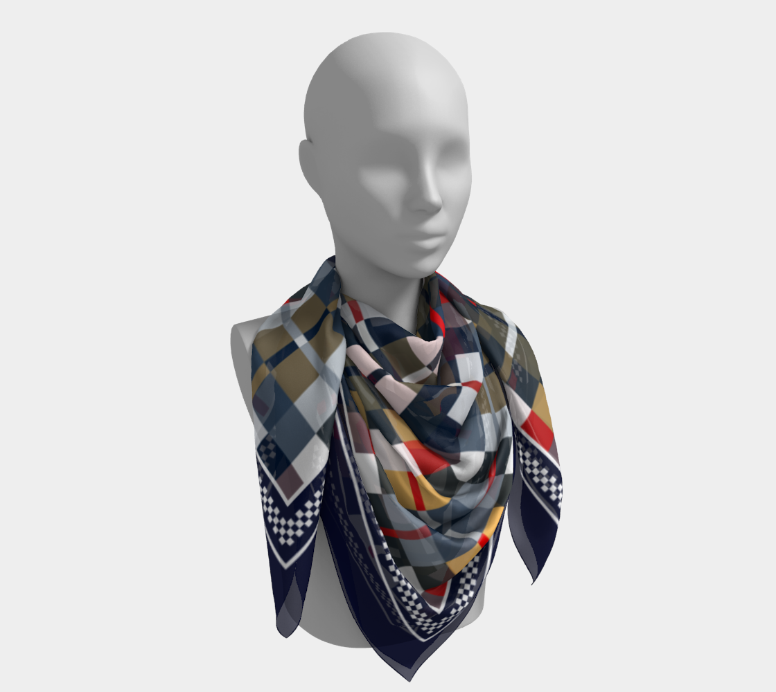 Cells. Multicolor Scarf