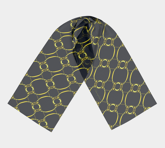 Colorful chains. Olive Long Scarf - Exclusive design by Art Mania!
