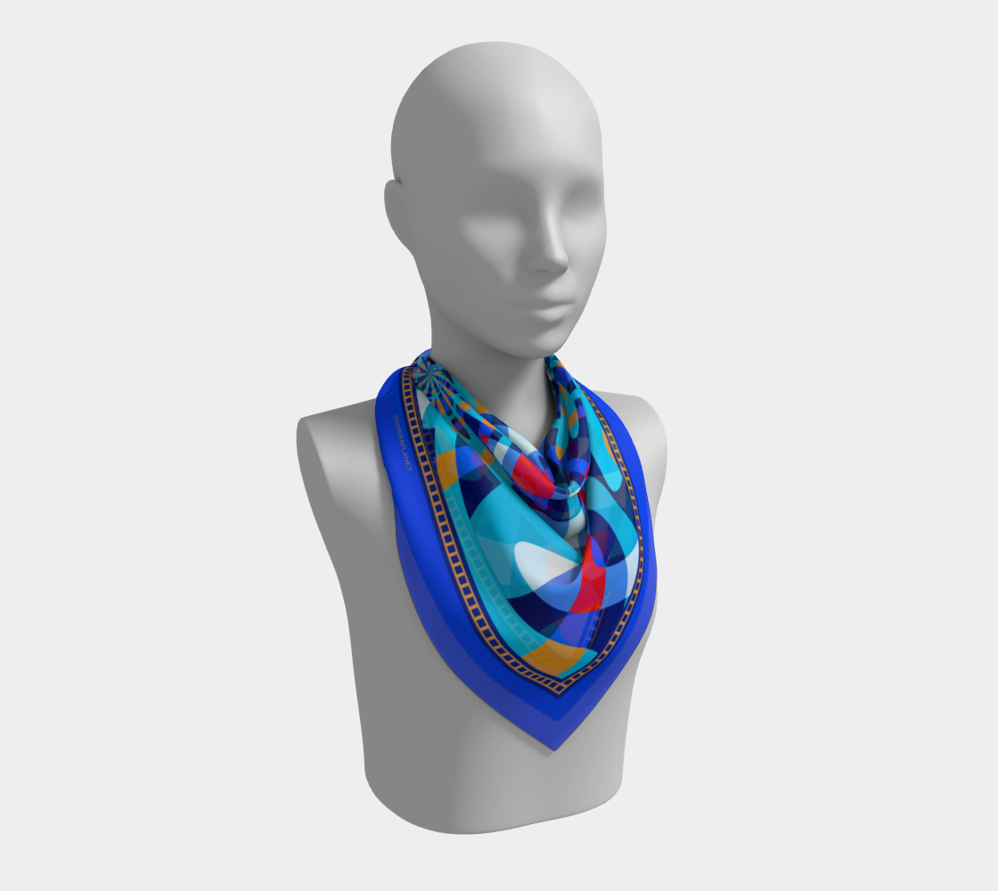 Tropical fest. Light Blue Scarf