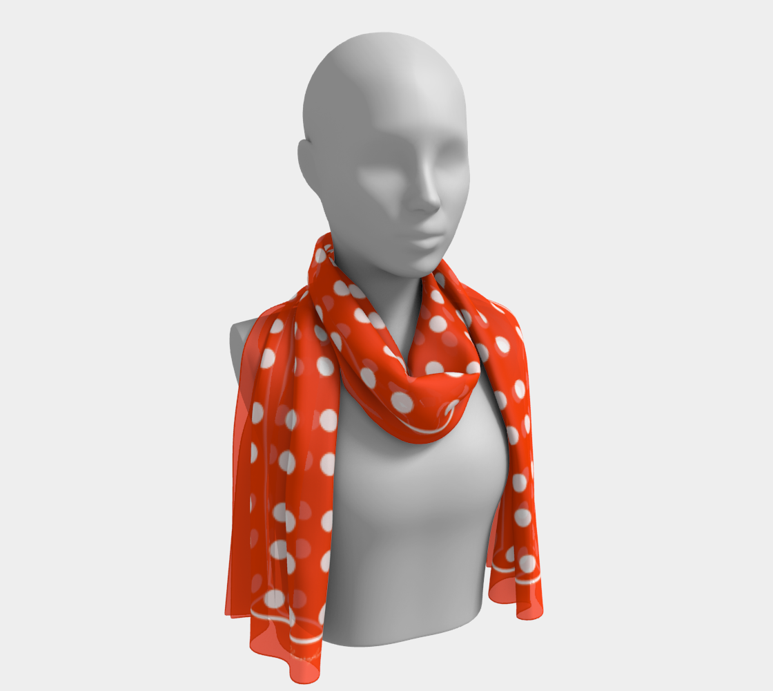 Circles. Orange Long Scarf - Exclusive design by Art Mania!