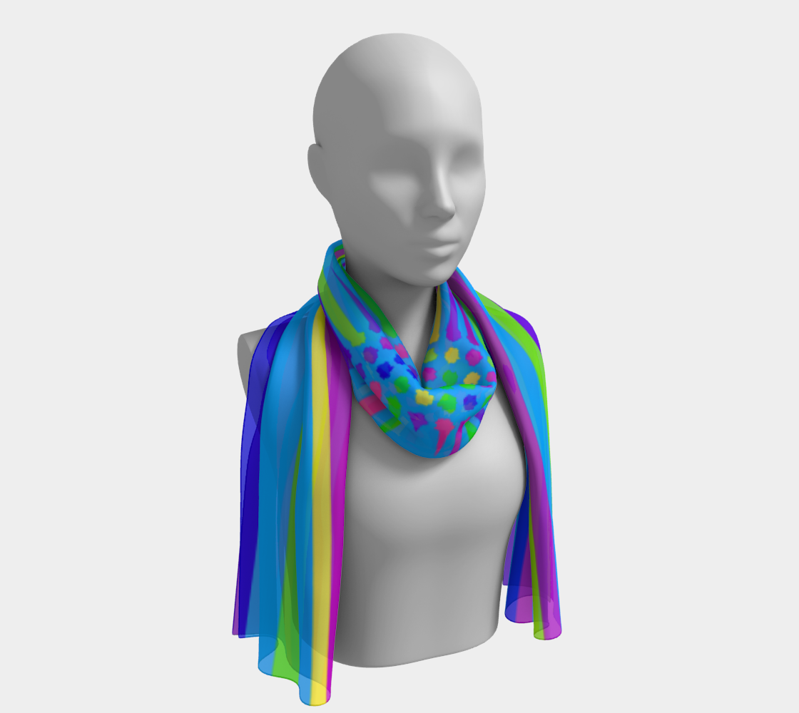 Colorful lines. Long Scarf - Exclusive design by Art Mania!