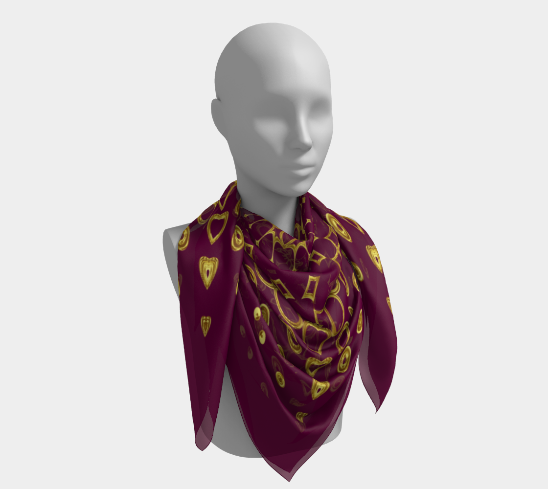 Abstract Bordo Scarf