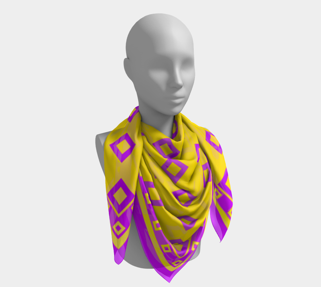 Square pattern. Yellow Scarf