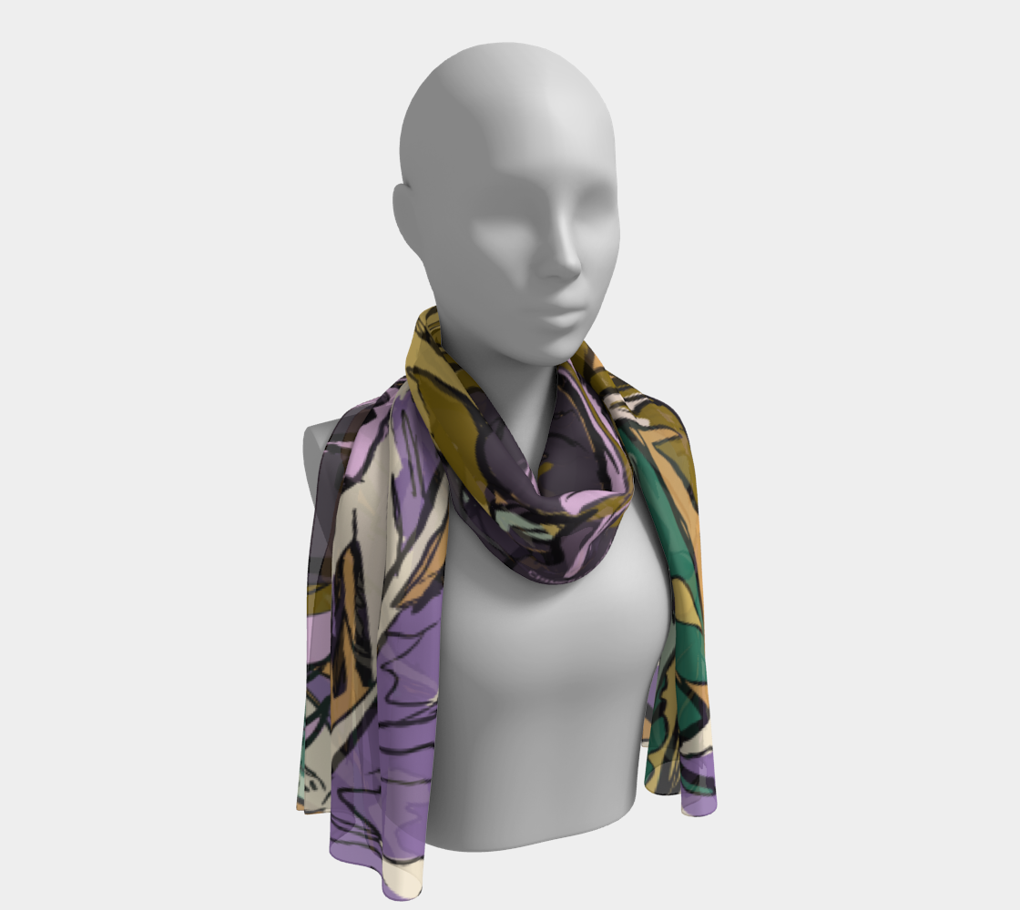 Violet abstraction. Long Scarf