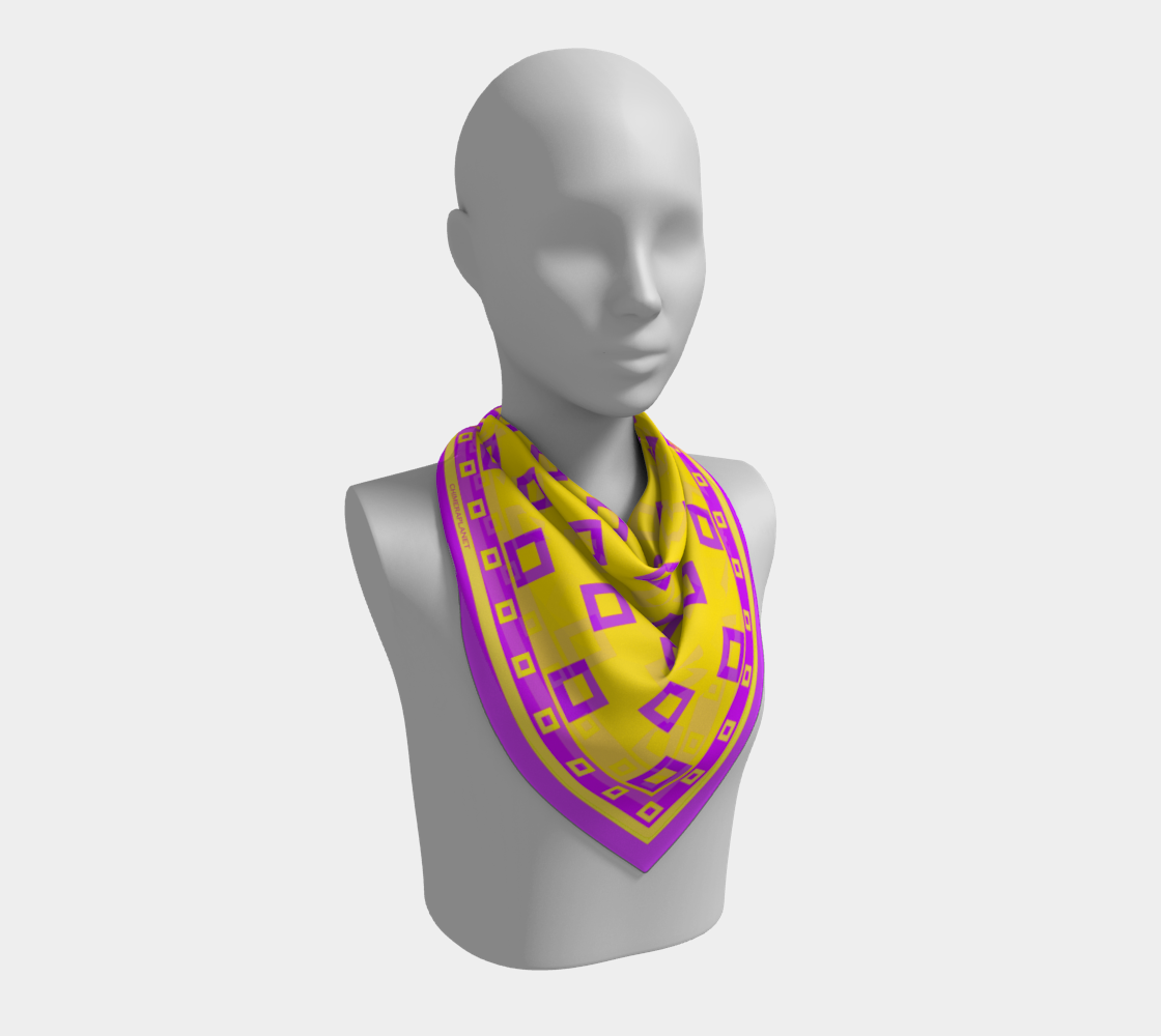 Square pattern. Yellow Scarf