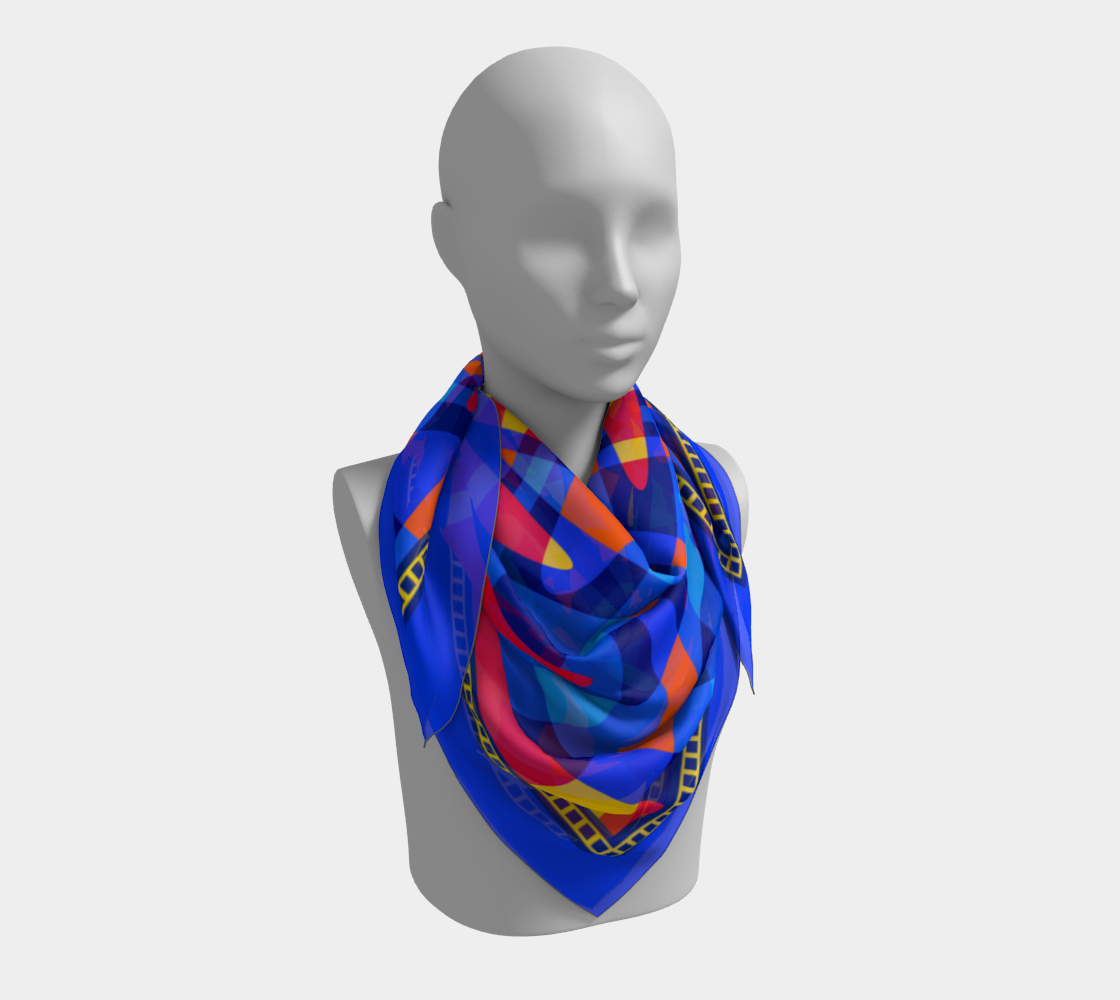 Tropical fest. Blue Scarf