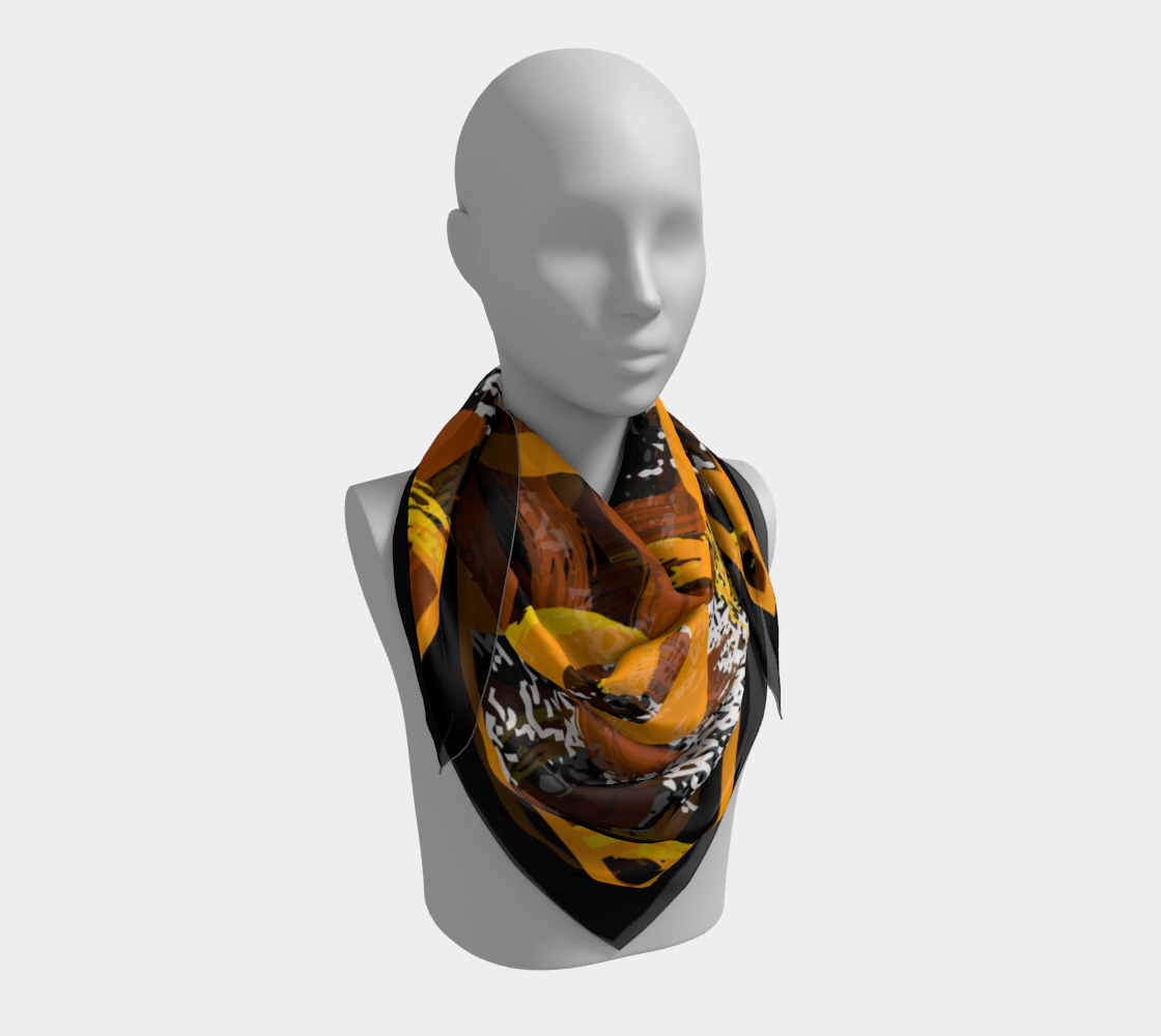 Golden hearts. Square Scarf