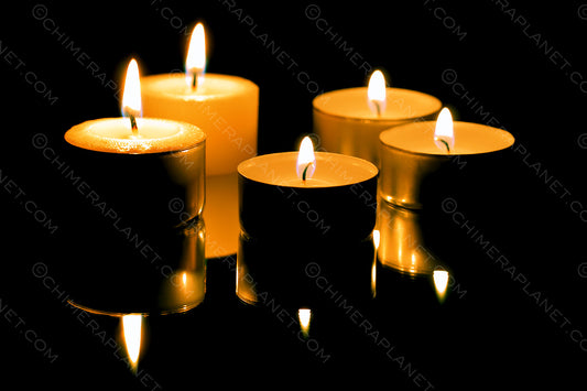 Yellow candles